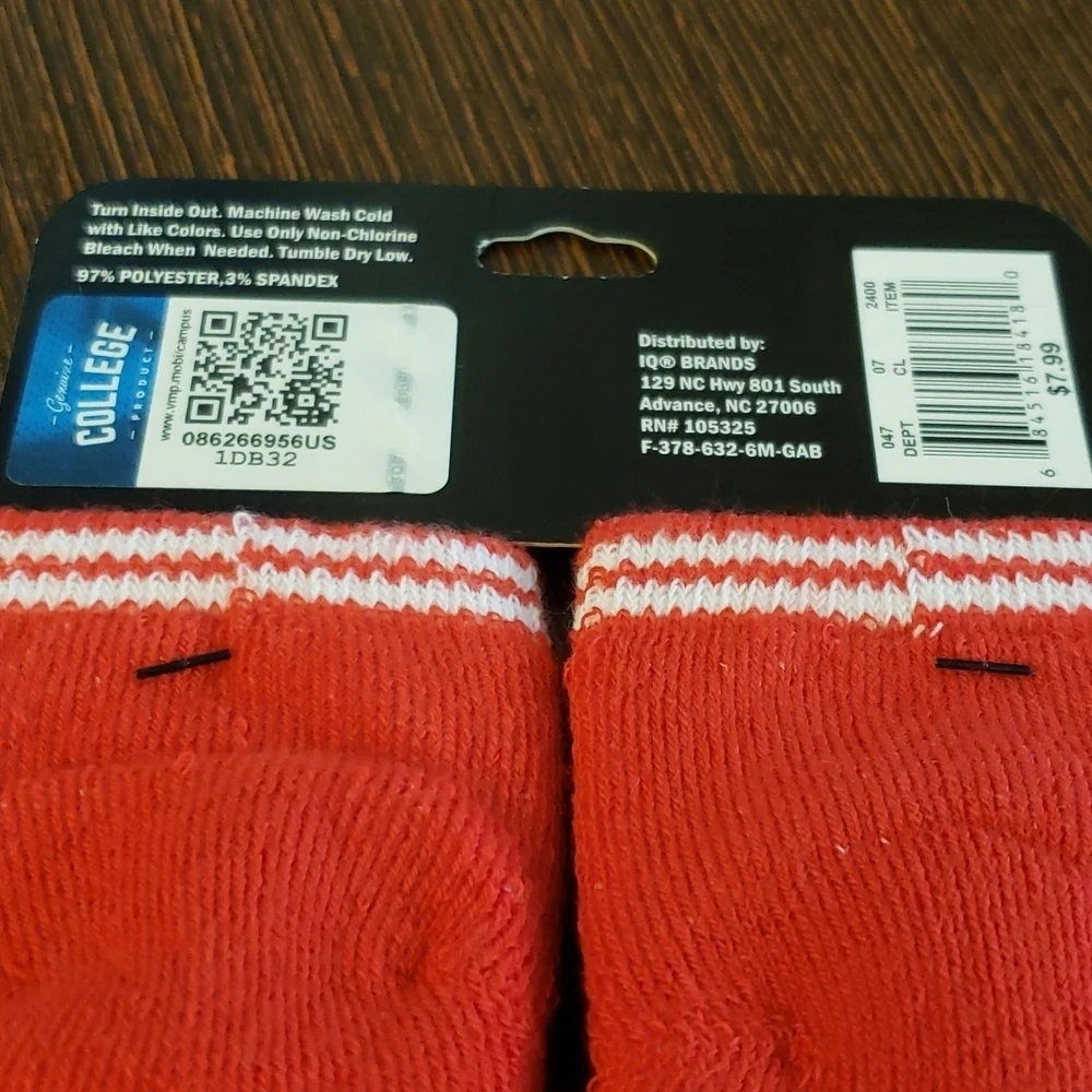Topsox NCAA Georgia Bulldogs 3-D Football Cushioned Socks for Infants 0-6
